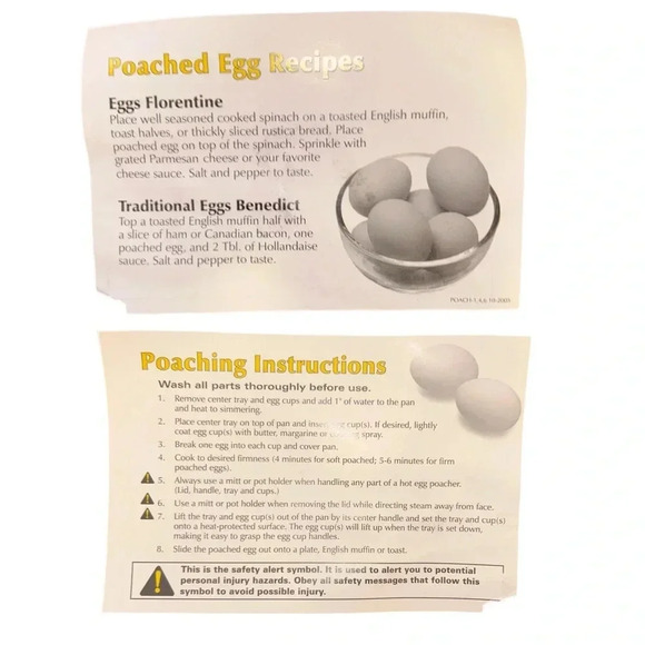 ENDURANCE 18/8 Stainless Steel 4-Egg Poaching Complete Set Pan Cups Rack Lid - Picture 7 of 7